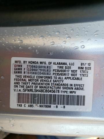 Photo 14 from auction – 2012 HONDA ODYSSEY EX with VIN 5FNRL5H48CB045678
