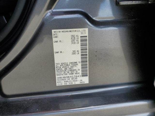 Photo 10 from auction – 2021 NISSAN ALTIMA S with VIN 1N4BL4BV1MN417643