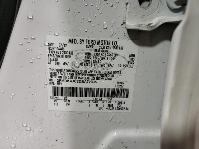 Photo 14 from auction – 2013 FORD EDGE SEL with VIN 2FMDK4JC2DBA77335