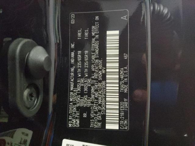 Photo 14 from auction – 2023 TOYOTA HIGHLANDER with VIN 5TDKDRBH1PS023086