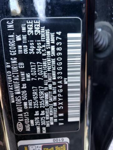 Photo 14 from auction – 2016 KIA SORENTO LX with VIN 5XYPG4A33GG098374