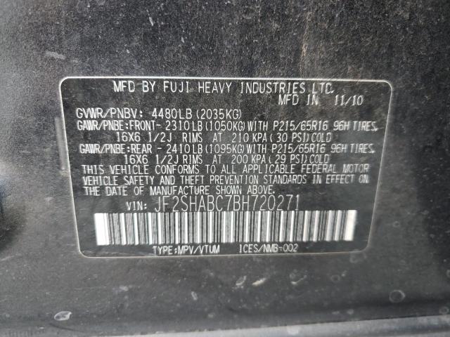 Photo 14 from auction – 2011 SUBARU FORESTER 2 with VIN JF2SHABC7BH720271