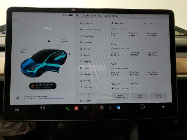 Photo 9 from auction – 2022 TESLA MODEL 3 with VIN 5YJ3E1EA8NF337630