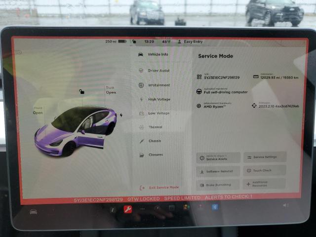 Photo 9 from auction – 2022 TESLA MODEL 3 with VIN 5YJ3E1EC2NF298129