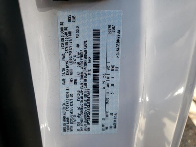 Photo 10 from auction – 2020 FORD F250 SUPER with VIN 1FTBF2A6XLEE47867