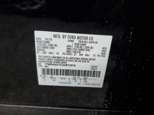 Photo 14 from auction – 2018 FORD EXPLORER S with VIN 1FM5K8GT5JGB72978