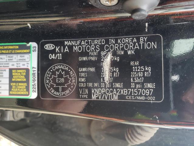 Photo 14 from auction – 2011 KIA SPORTAGE E with VIN KNDPCCA2XB7157097