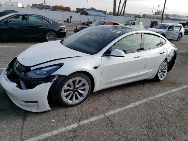 TESLA MODEL 3 2022 with VIN 5YJ3E1EA9NF143883 - Photo from auction