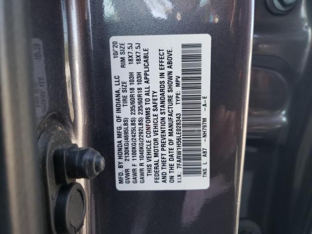 Photo 14 from auction – 2020 HONDA CR-V EX with VIN 7FARW1H56LE028343