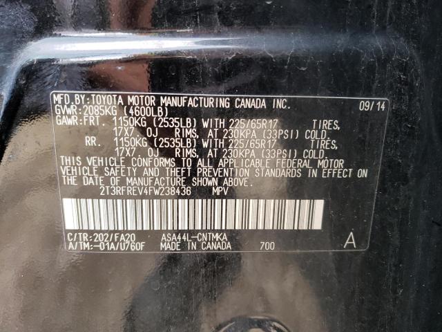 Photo 14 from auction – 2015 TOYOTA RAV4 XLE with VIN 2T3RFREV4FW238436