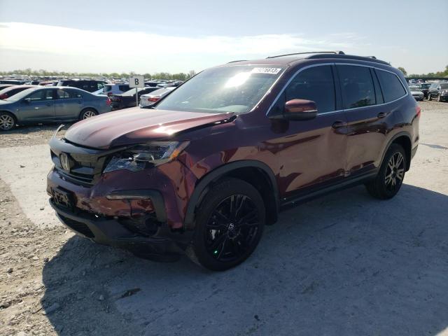 HONDA PILOT SE 2022 with VIN 5FNYF6H28NB081204 - Photo from auction