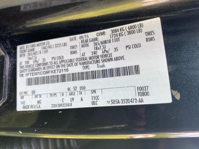Photo 10 from auction – 2015 FORD F150 SUPER with VIN 1FTEW1CG9FKE72116