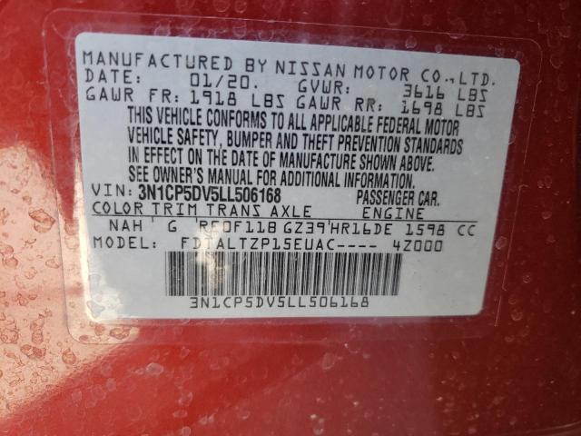 Photo 14 from auction – 2020 NISSAN KICKS SR with VIN 3N1CP5DV5LL506168