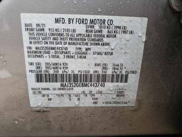 Photo 10 from auction – 2021 FORD ECOSPORT S with VIN MAJ3S2GE8MC443740