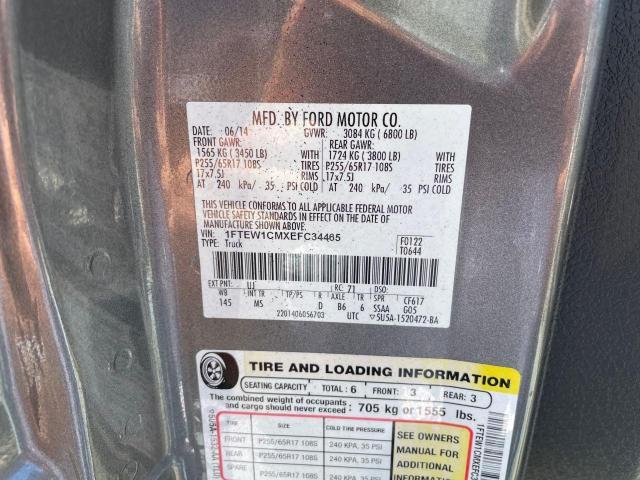 Photo 10 from auction – 2014 FORD F150 SUPER with VIN 1FTEW1CMXEFC34465