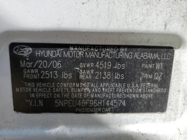 Photo 10 from auction – 2006 HYUNDAI SONATA GLS with VIN 5NPEU46F96H144574