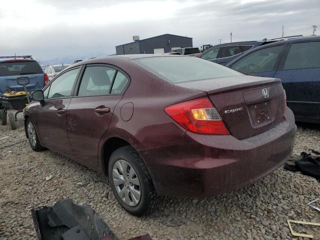 Photo 2 from auction – 2012 HONDA CIVIC LX with VIN 2HGFB2F57CH600678