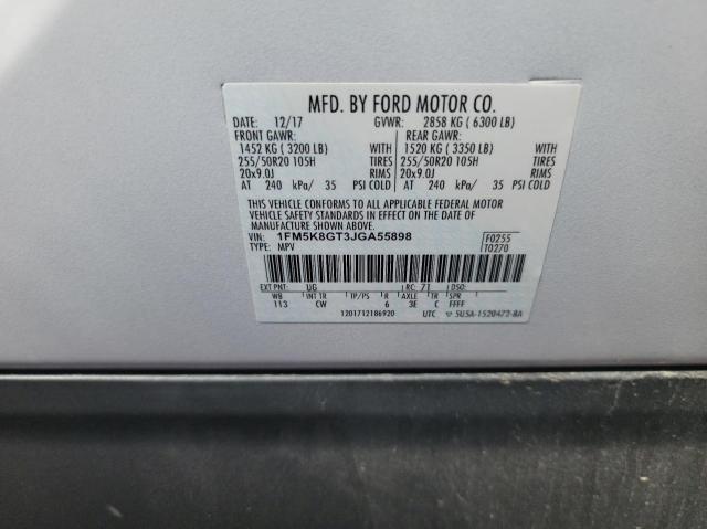 Photo 10 from auction – 2018 FORD EXPLORER S with VIN 1FM5K8GT3JGA55898