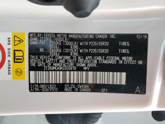 Photo 14 from auction – 2019 LEXUS RX 450H BA with VIN 2T2BGMCA9KC035818