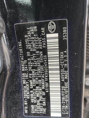 Photo 10 from auction – 2016 TOYOTA CAMRY LE with VIN 4T1BF1FKXGU245456