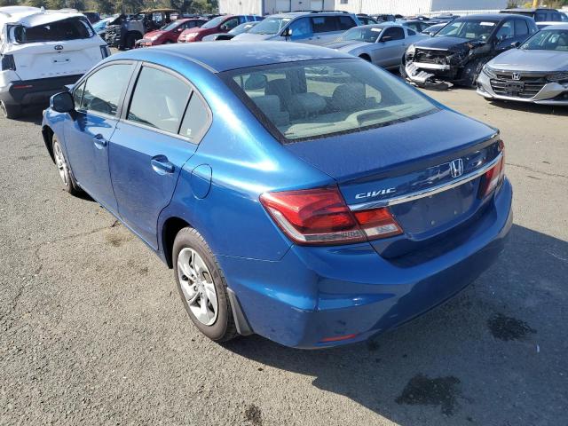 Photo 2 from auction – 2013 HONDA CIVIC LX with VIN 19XFB2F59DE230037