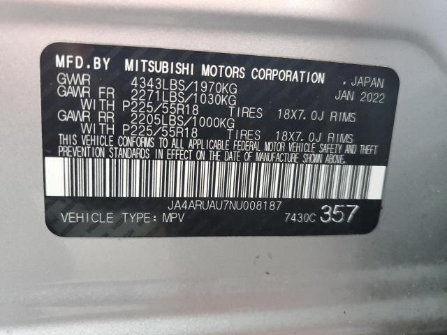 Photo 14 from auction – 2022 MITSUBISHI OUTLANDER with VIN JA4ARUAU7NU008187