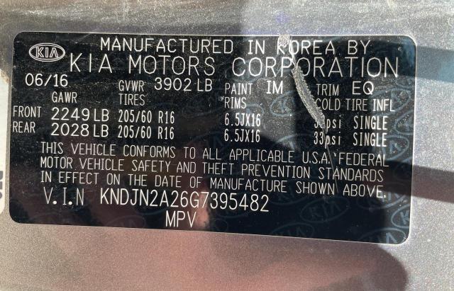Photo 10 from auction – 2016 KIA SOUL with VIN KNDJN2A26G7395482