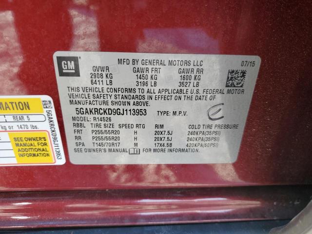 Photo 14 from auction – 2016 BUICK ENCLAVE with VIN 5GAKRCKD9GJ113953