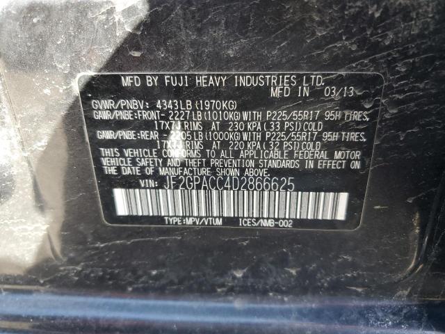 Photo 14 from auction – 2013 SUBARU XV CROSSTR with VIN JF2GPACC4D2866625