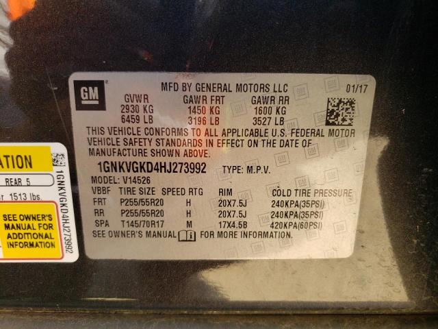 Photo 14 from auction – 2017 CHEVROLET TRAVERSE L with VIN 1GNKVGKD4HJ273992