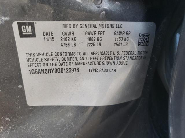 Photo 10 from auction – 2016 CADILLAC ATS-V with VIN 1G6AN5RY0G0125976