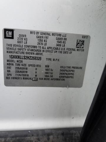 Photo 14 from auction – 2017 GMC ACADIA SLE with VIN 1GKKNLLS2HZ268326