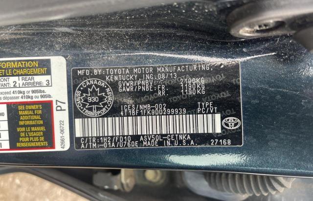 Photo 10 from auction – 2013 TOYOTA CAMRY L with VIN 4T1BF1FK9DU299939