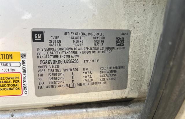 Photo 10 from auction – 2013 BUICK ENCLAVE with VIN 5GAKVDKD6DJ236283