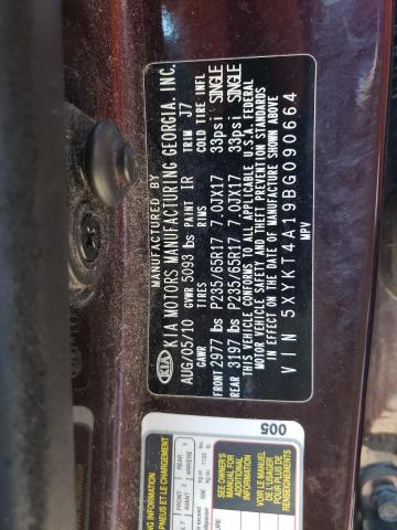 Photo 14 from auction – 2011 KIA SORENTO BA with VIN 5XYKT4A19BG090664
