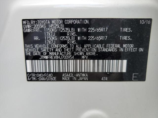 Photo 14 from auction – 2017 TOYOTA RAV4 XLE with VIN JTMWFREV8HJ700954