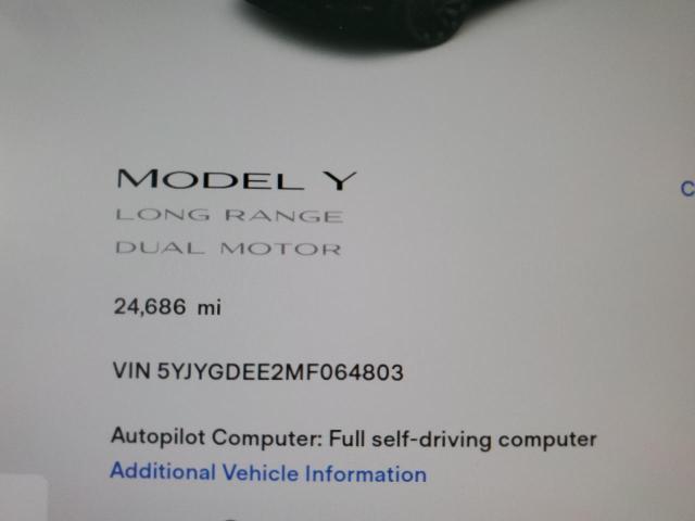 Photo 9 from auction – 2021 TESLA MODEL S with VIN 5YJYGDEE2MF064803