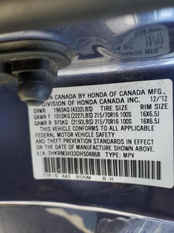 Photo 14 from auction – 2013 HONDA CR-V LX with VIN 2HKRM3H33DH504868