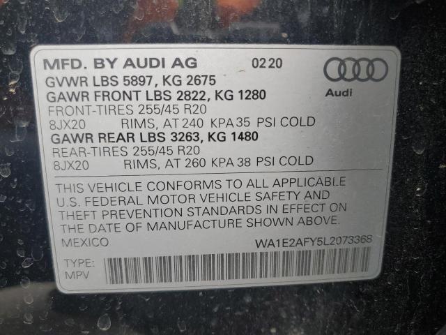 Zdjęcie 14 z aukcji – 2020 AUDI Q5 E PREMI z VIN WA1E2AFY5L2073368