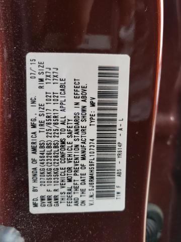 Photo 14 from auction – 2015 HONDA CR-V EX with VIN 5J6RM4H59FL107374