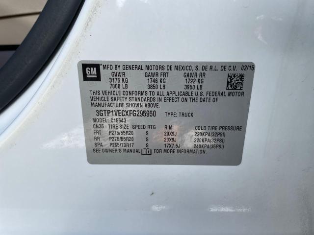 Photo 10 from auction – 2015 GMC SIERRA C15 with VIN 3GTP1VECXFG295950