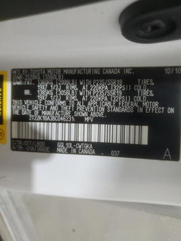 Photo 14 from auction – 2011 LEXUS RX 350 with VIN 2T2ZK1BA3BC046231