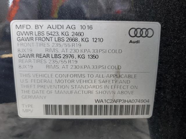 Photo 14 from auction – 2017 AUDI Q5 PREMIUM with VIN WA1C2AFP3HA074904