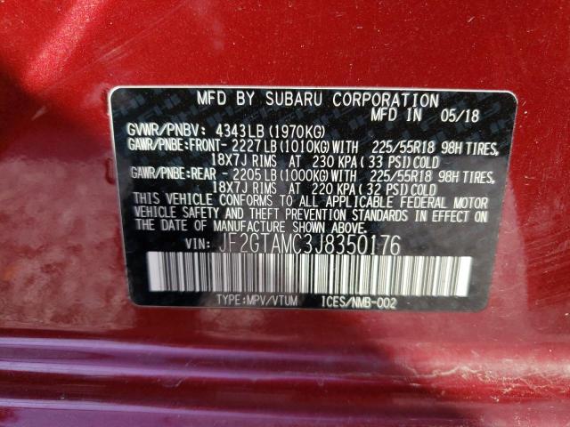 Photo 14 from auction – 2018 SUBARU CROSSTREK with VIN JF2GTAMC3J8350176
