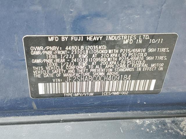 Photo 14 from auction – 2012 SUBARU FORESTER 2 with VIN JF2SHABC0CH409184