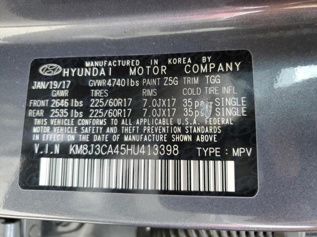 Photo 14 from auction – 2017 HYUNDAI TUCSON LIM with VIN KM8J3CA45HU413398
