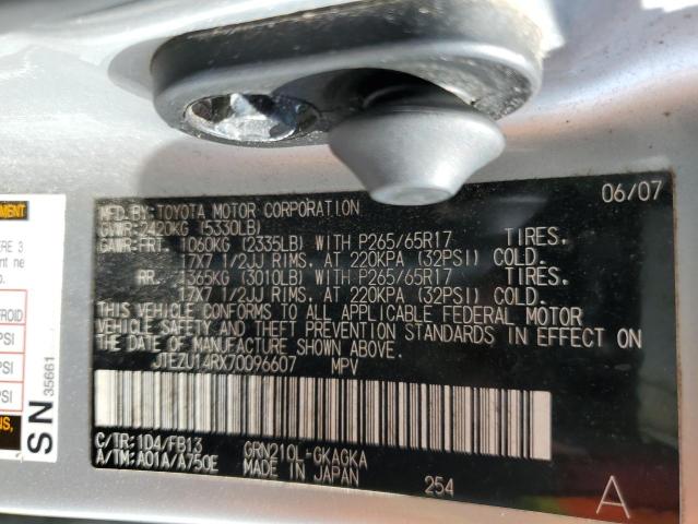 Photo 14 from auction – 2007 TOYOTA 4RUNNER SR with VIN JTEZU14RX70096607