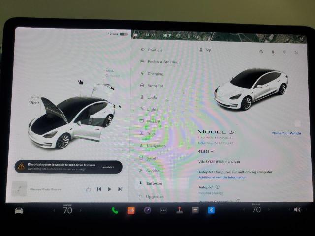 Photo 9 from auction – 2020 TESLA MODEL 3 with VIN 5YJ3E1EB3LF787630