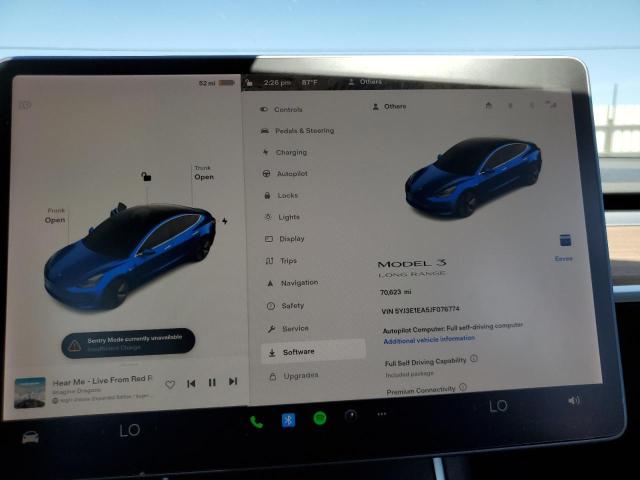 Photo 9 from auction – 2018 TESLA MODEL 3 with VIN 5YJ3E1EA5JF076774