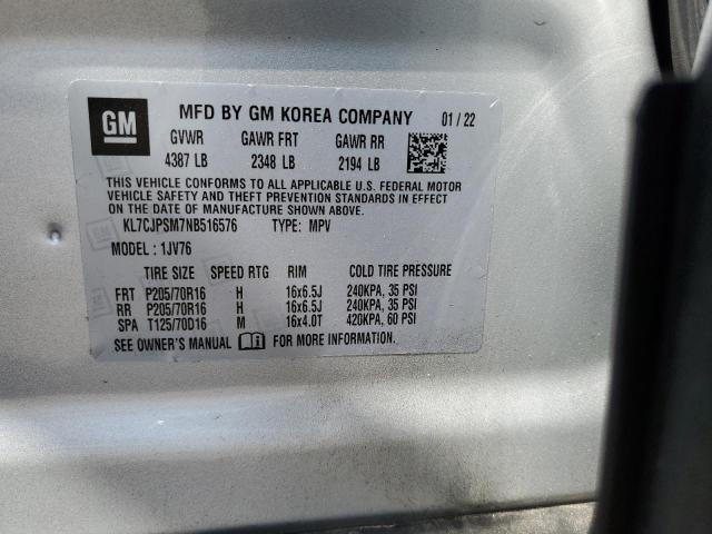 Photo 14 from auction – 2022 CHEVROLET TRAX 1LT with VIN KL7CJPSM7NB516576